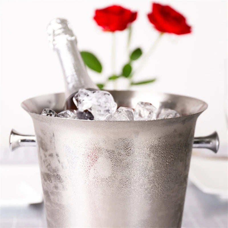 Stainless Steel Ice Bucket 2L/4L – European Wine Chiller Stainless Steel Ice Bucket HIP