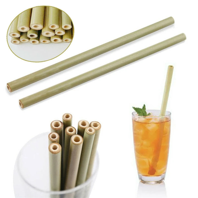 100-Pack 20cm Reusable Bamboo Drinking Straws – Eco-Friendly Reusable Bamboo Straws HIP