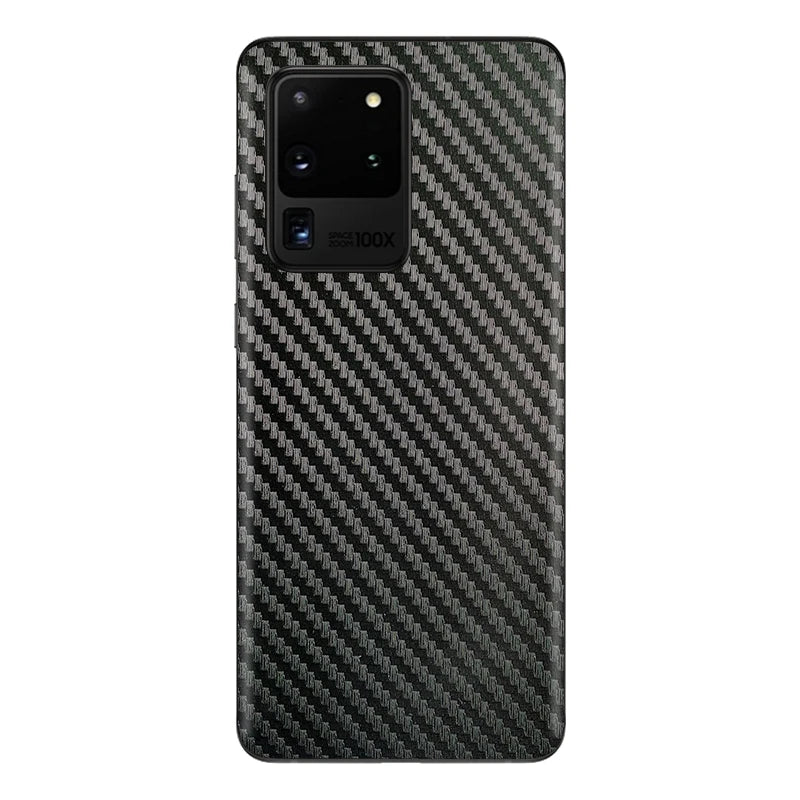 3D Carbon Fiber Phone Skin Wrap Sticker for Samsung Galaxy Phone Back Skin Sticker HIP black For Note 10 Lite