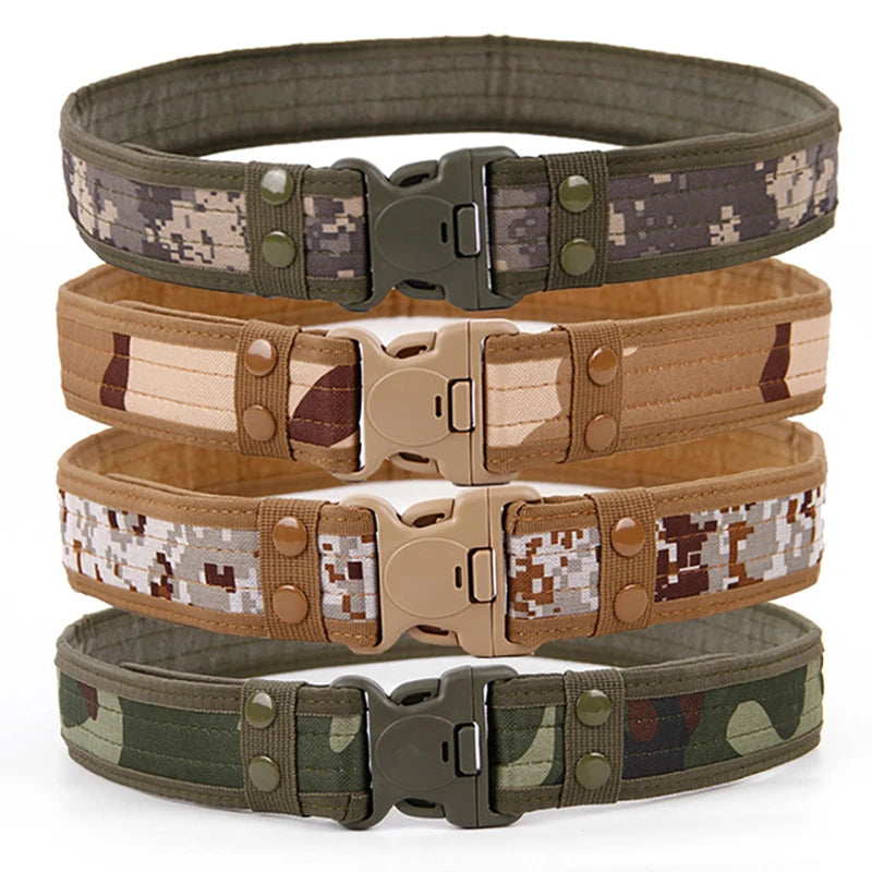 Men's Quick Release Tactical Belt – Canvas Army Style 120cm Tactical Canvas Belt HIP