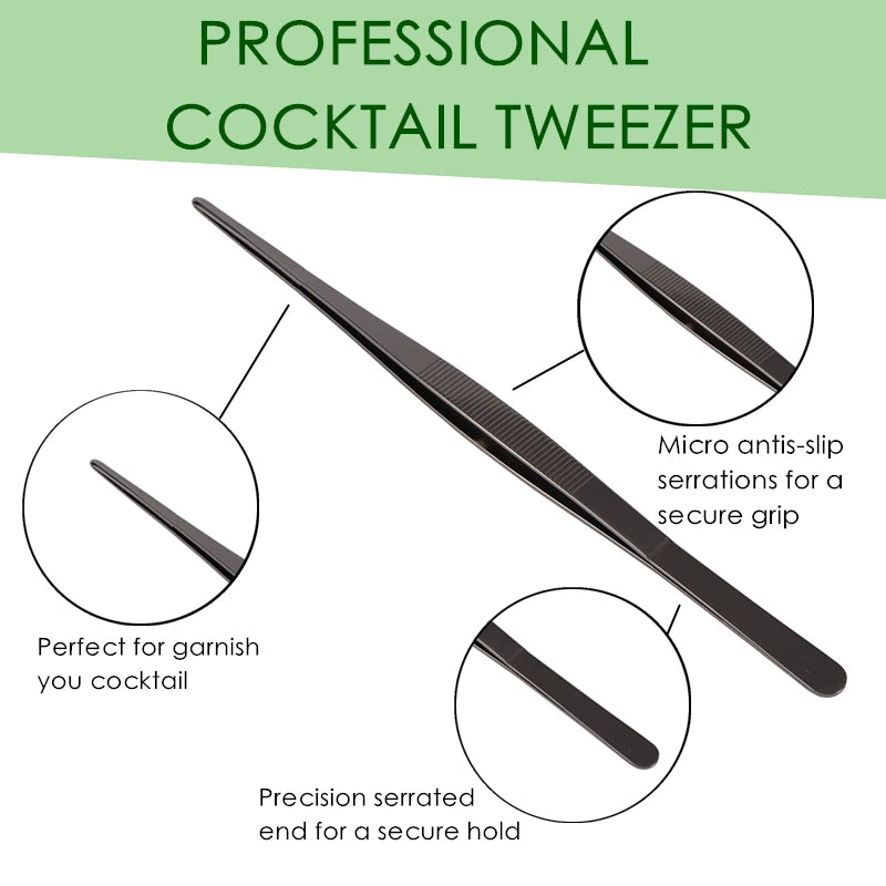 Stainless Steel Bar & Kitchen Tweezers – Gold, Copper & Black Bar Kitchen Tweezers HIP