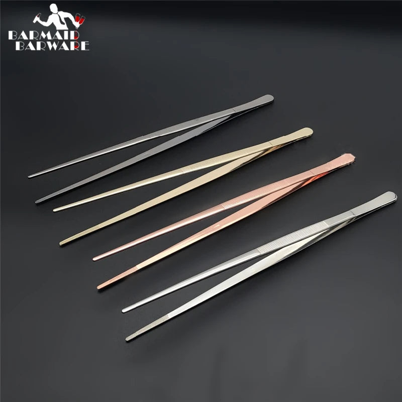 Stainless Steel Bar & Kitchen Tweezers – Gold, Copper & Black Bar Kitchen Tweezers HIP