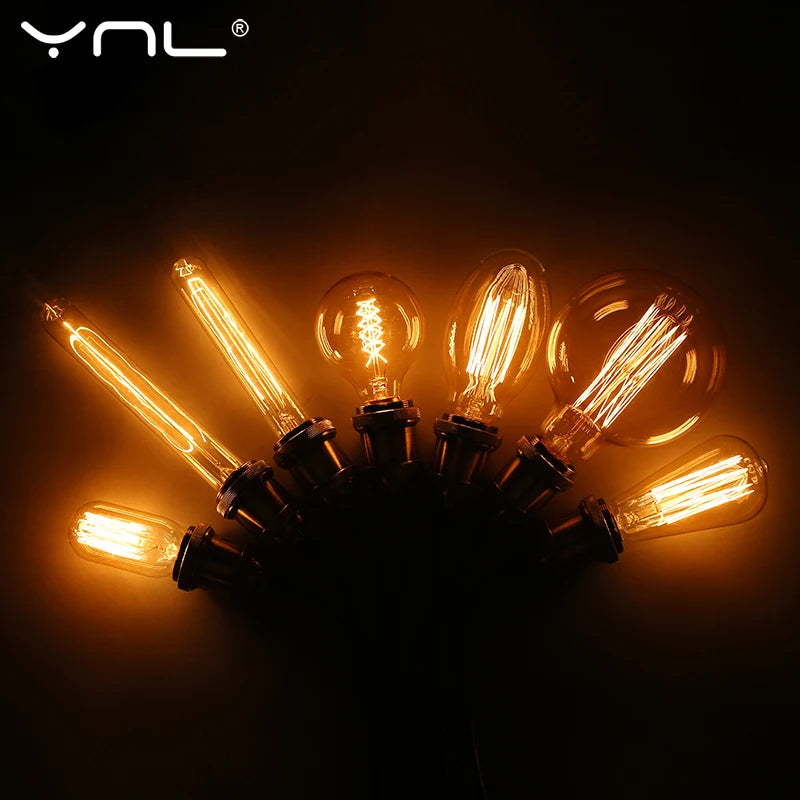 Retro Edison Bulb E27 Dimmable Vintage Filament Lamp | YNL Vintage Filament Bulb HIP