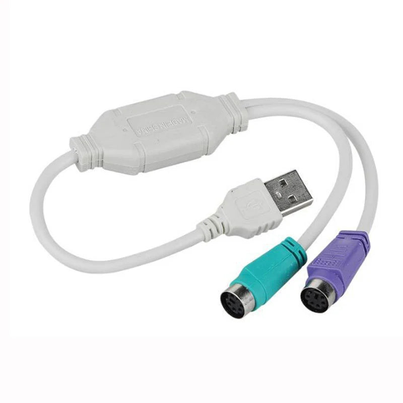 OULLX USB to Dual PS/2 Adapter Cable – Keyboard & Mouse USB PS/2 Adapter Cable HIP
