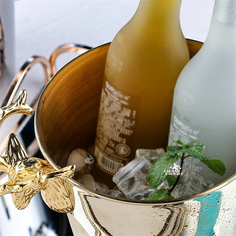 Stainless Steel Ice Bucket 2.2L & 5L – Wine & Champagne Chiller Ice Bucket Chiller HIP