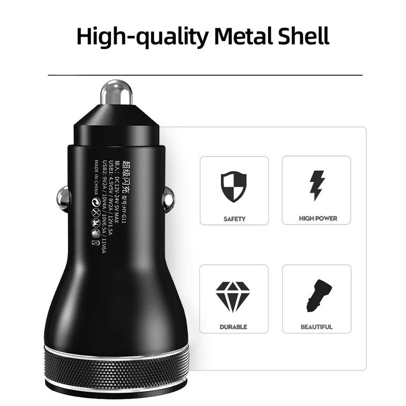 65W Warp Car Charger for OnePlus 9R 9 Pro 8T – Dual Port Car Charger HIP
