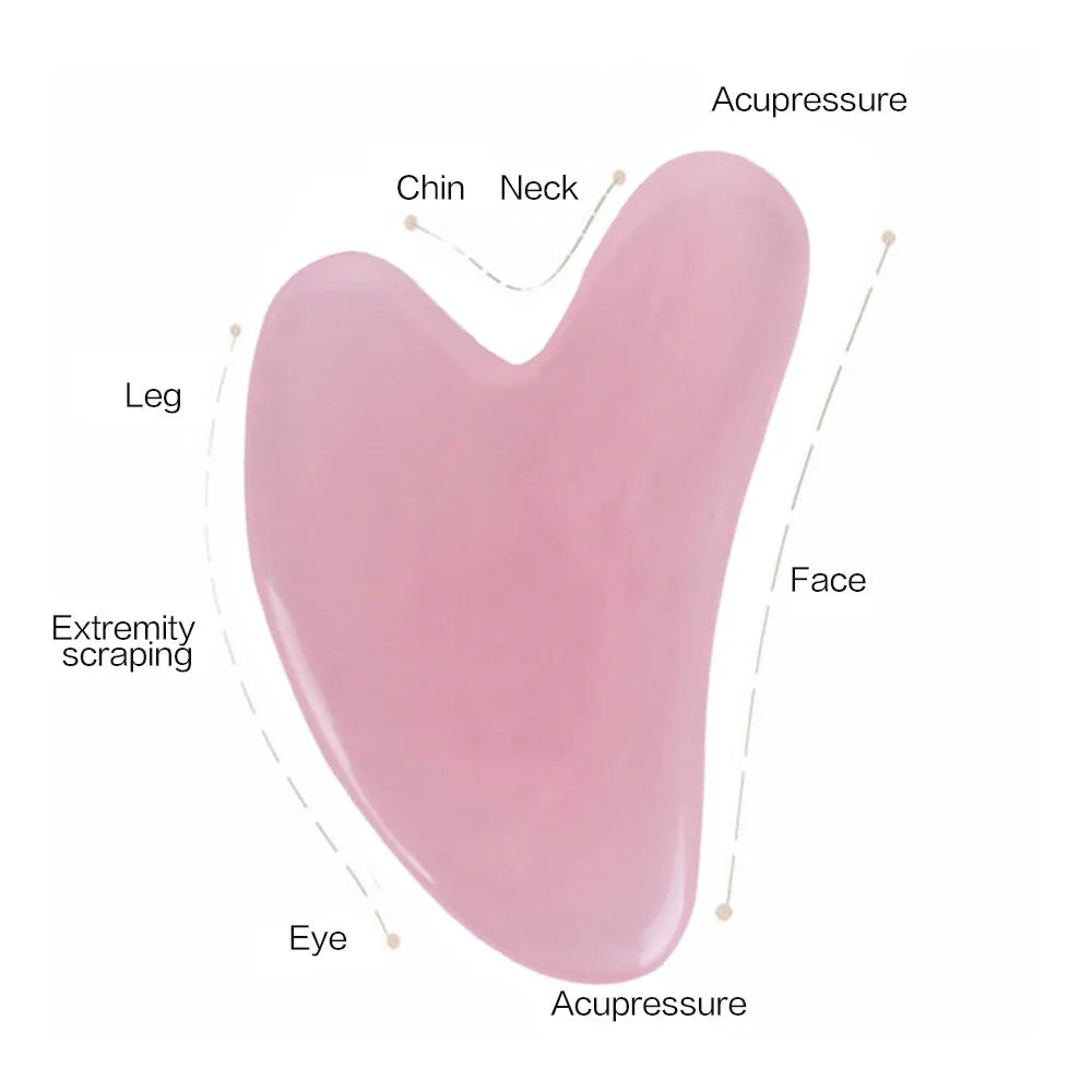 Pink Resin Face Roller & Gua Sha Massage Set | CAMMUO Facial Roller Set HIP