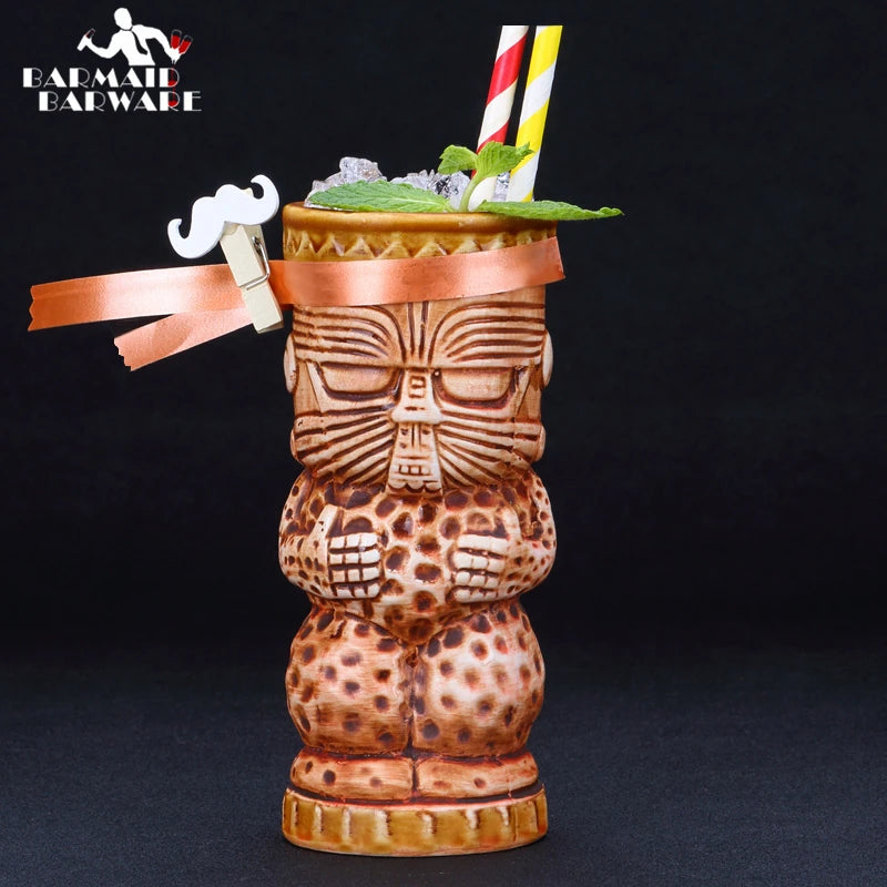 340ml Ceramic Tiki Mug – Porcelain Bar Cup | BARMAID Ceramic Tiki Mug HIP