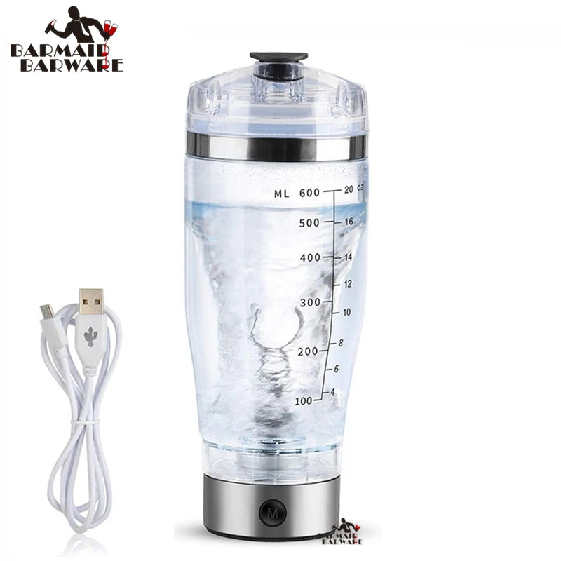 600ml USB Electric Shaker Bottle – Vortex Cocktail & Protein Mixer Electric Shaker Bottle HIP