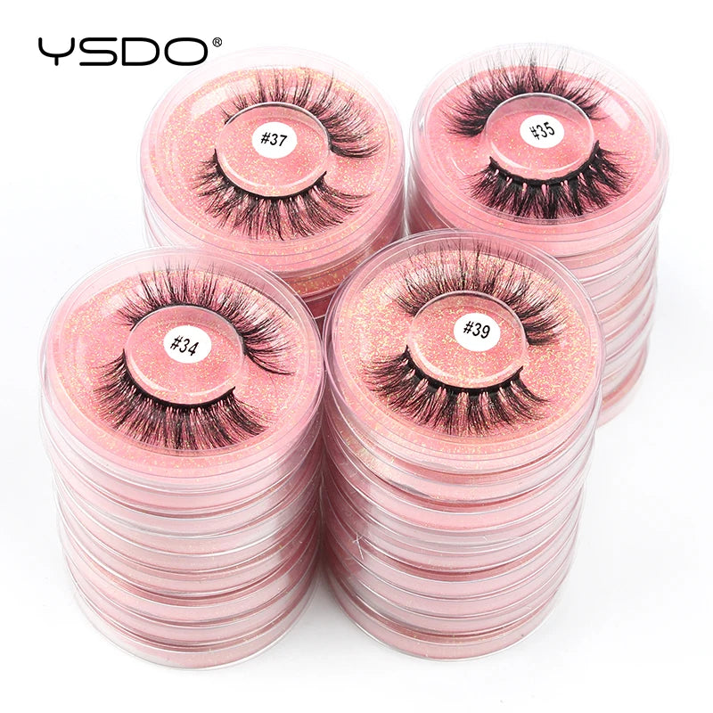 Wholesale Maquiagem Eyelashes 4/10/20/50/100PCS 3D Mink Lashes Set Natural False Eyelashes Makeup Thick Lashes Faux Clis In Bulk HIP