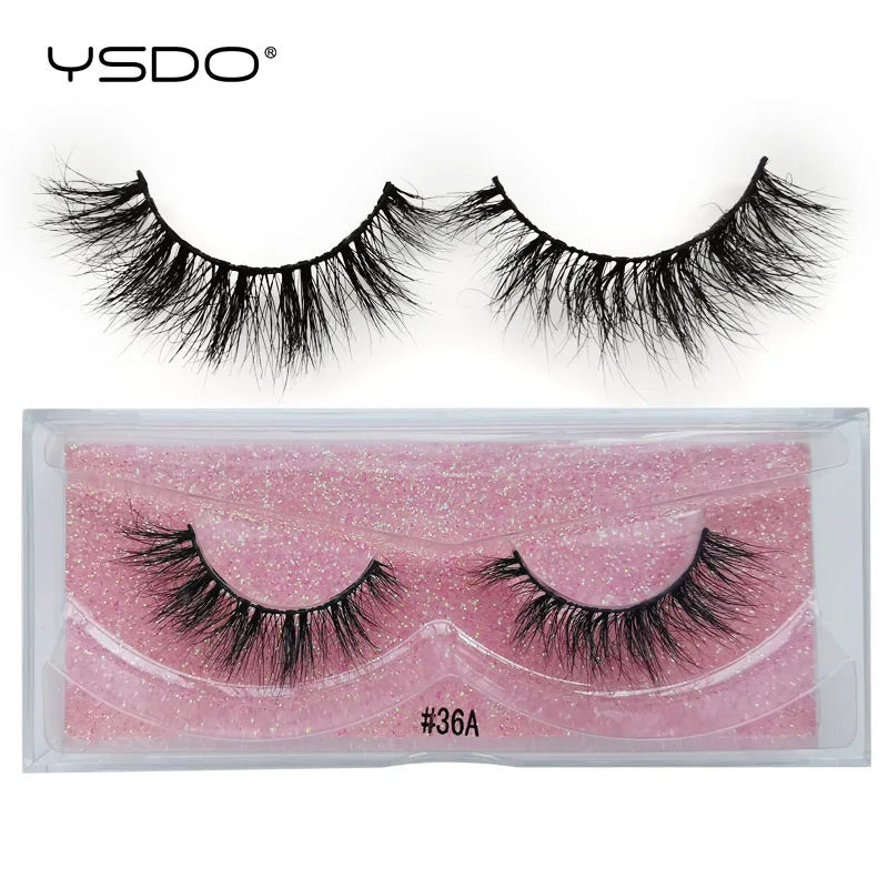 YSDO 1 Pair Cross Mink Eyelashes Soft Real 3D Lashes Maquiagem False Eyelashes Dramatic Wispy Lashes Makeup Cilios Faux Cils HIP