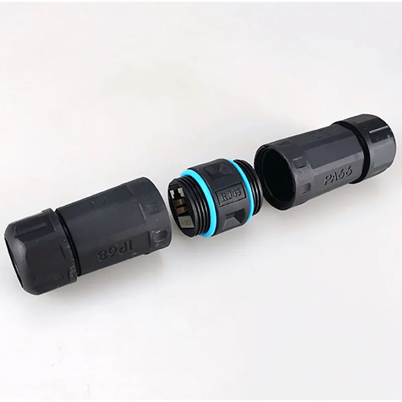 IP68 Waterproof RJ45 Female Coupler Adapter – CAT5E/CAT6 Network Cable Adapter HIP