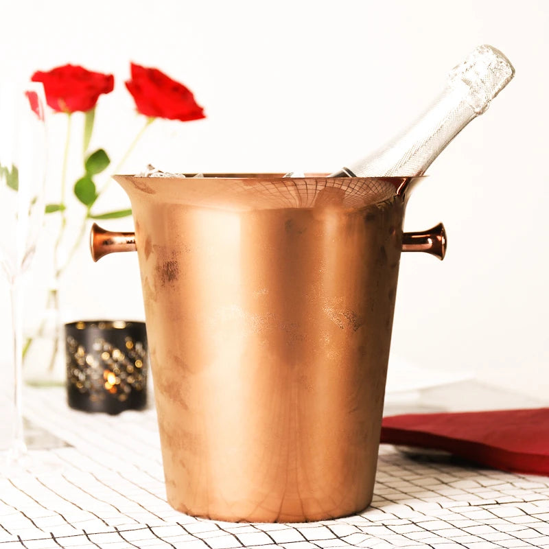 Stainless Steel Ice Bucket 2L/4L – European Wine Chiller Stainless Steel Ice Bucket HIP