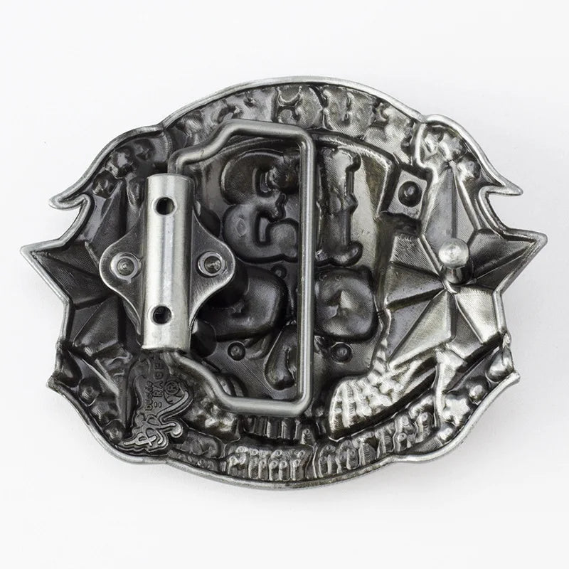 MYMC Skull Skeleton Belt Buckle – Punk Rock Western Style Metal Belt Buckle HIP