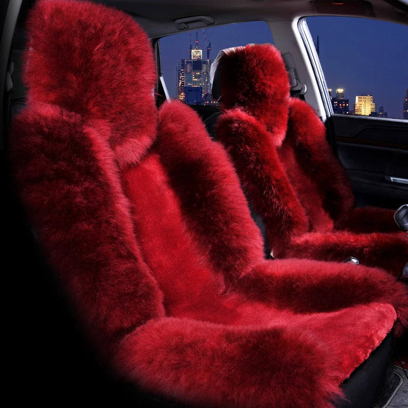Australian Wool Car Seat Cover – Plush Winter Sheepskin Cushion Car Seat Cover HIP