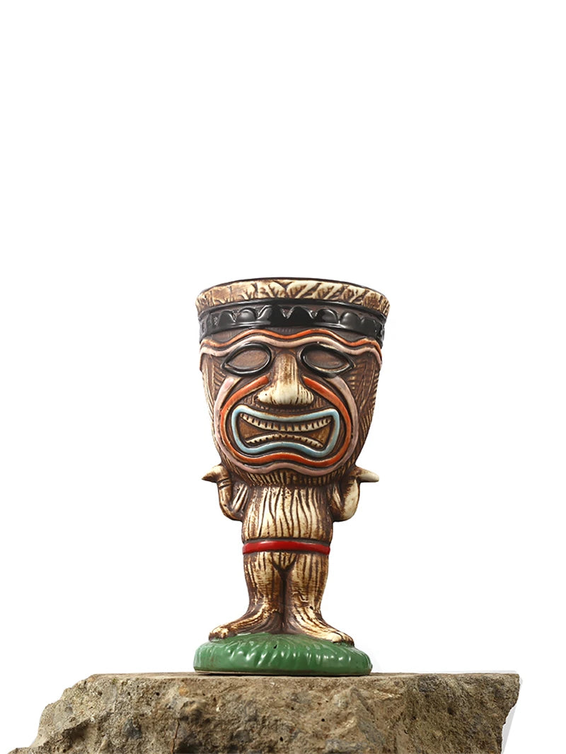 260ml Ceramic Tiki Mug – Porcelain Beer & Cocktail Cup Ceramic Tiki Mug HIP