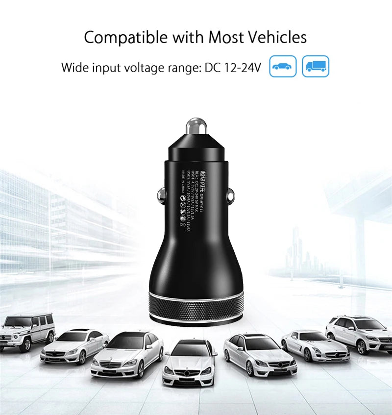65W Warp Car Charger for OnePlus 9R 9 Pro 8T – Dual Port Car Charger HIP