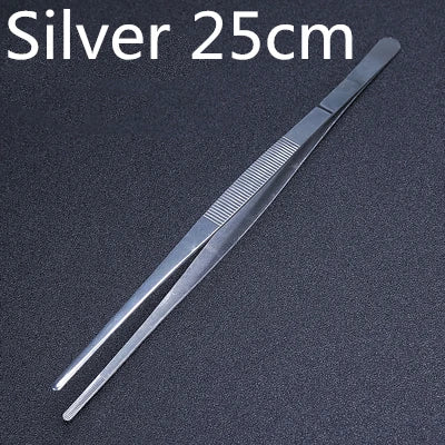 Stainless Steel Bar & Kitchen Tweezers – Gold, Copper & Black Bar Kitchen Tweezers HIP Silver 25cm