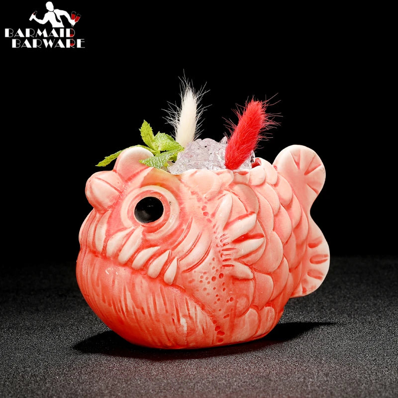 660ml Ceramic Hawaii Tiki Mug – Cocktail & Beer Cup Ceramic Tiki Mug HIP
