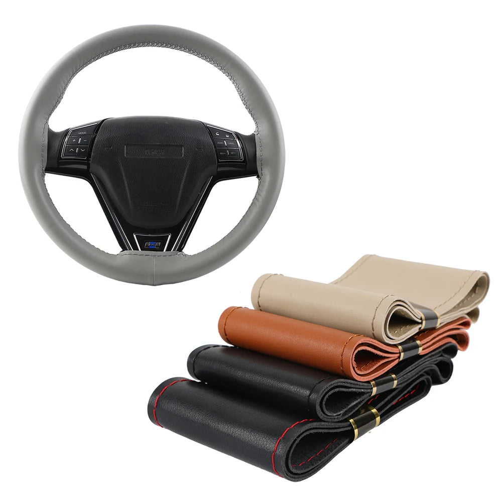 Universal PU Leather Steering Wheel Cover 38CM/15" – O SHI CAR Steering Wheel Cover HIP