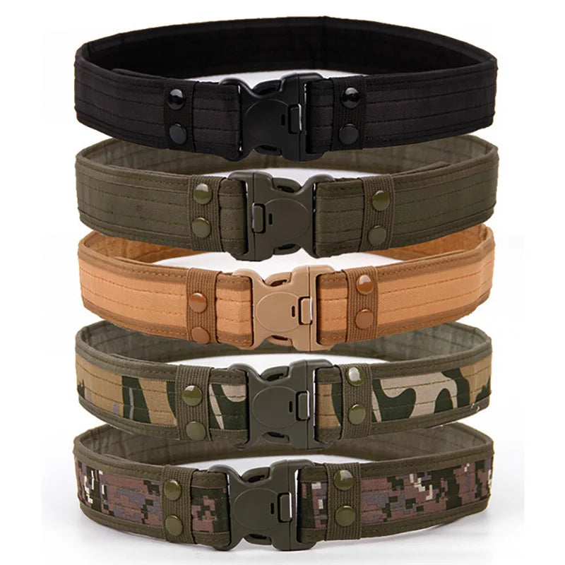 Men's Quick Release Tactical Belt – Canvas Army Style 120cm Tactical Canvas Belt HIP