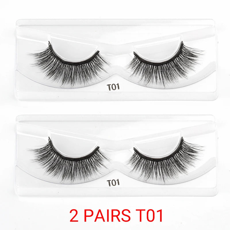 Magnetic Lashes 3D Mink Eyelashes Waterproof Lasting Magnet Liquid Eyeliner Set Magnetic Eyelashes Thick Natural False lashes HIP T01