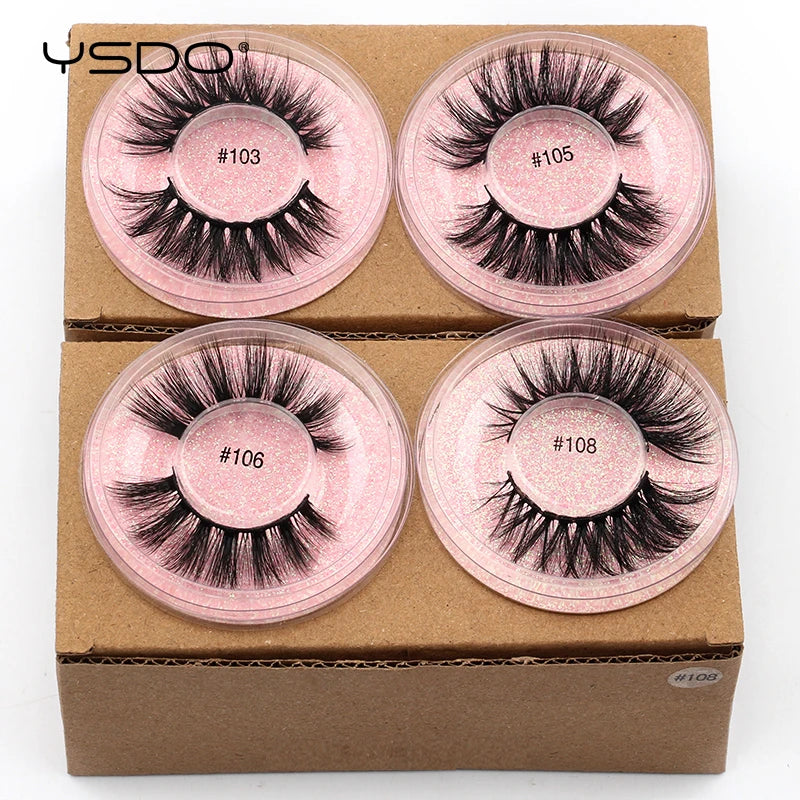4/10/20/50/100 PAIRS Wholesale Eyelashes Natural Soft Mink Eyelashes 3D Mink Lashes Volume Cilios Makeup Faux Cils In Bulk HIP