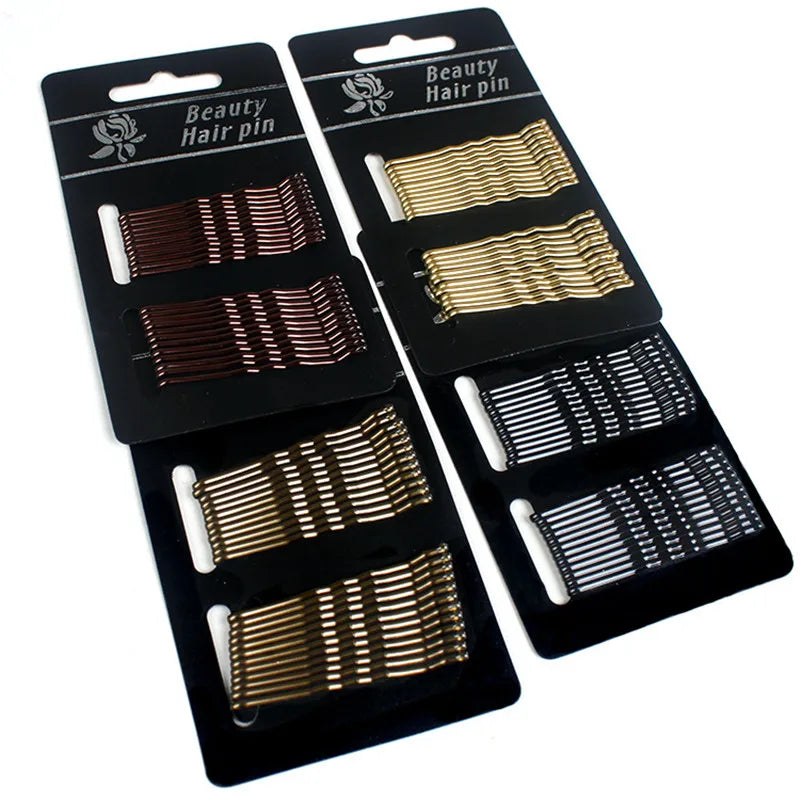 24pcs Hair Clip Ladies Hairpins Girls Hairpin Curly Wavy Grips Hairstyle Hairpins Women Bobby Pins Styling Hair Accessories HIP Gray gold