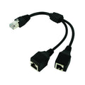 RJ45 1-to-2 LAN Splitter Cable Cat5 Cat5e Cat6 Y Adapter Ethernet Splitter Adapter HIP Default Title