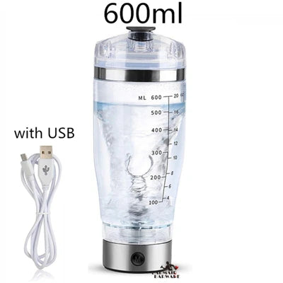 600ml USB Electric Shaker Bottle – Vortex Cocktail & Protein Mixer Electric Shaker Bottle HIP With USB