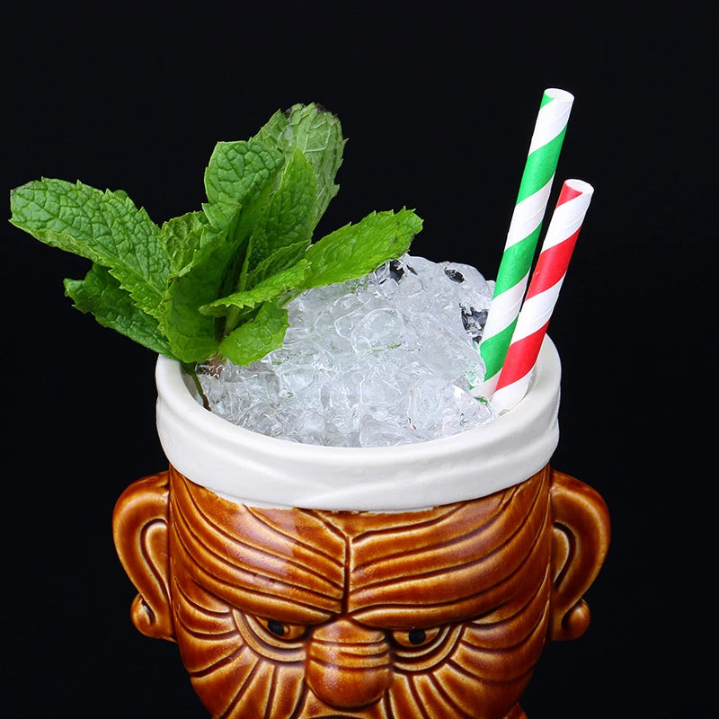 520ml Ceramic Tiki Mug – Porcelain Beer & Cocktail Cup Ceramic Tiki Mug HIP