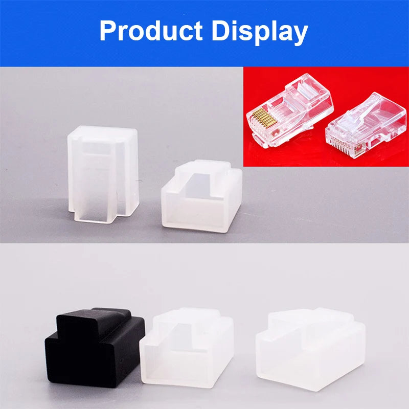 RJ45 Ethernet Plug Dust Cover Caps – Cat5e Cat6 Cat7 Cat8 Ethernet Plug Cover HIP