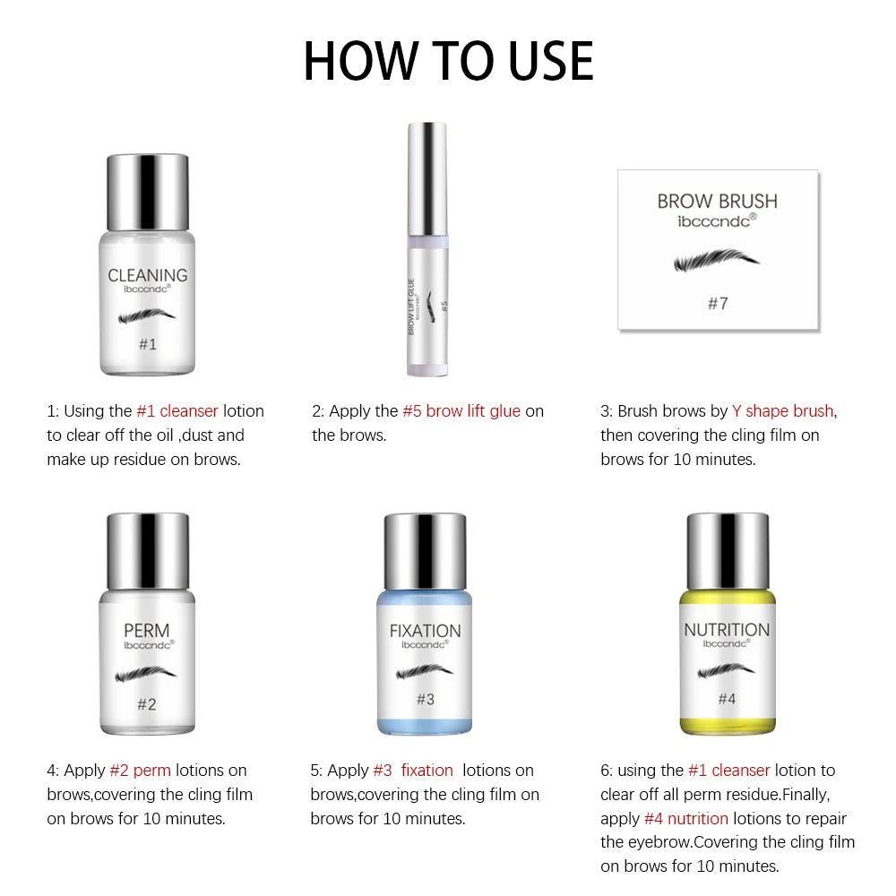 Brow Lamination Kit Semi-permanent Brow Lift Extension Kit Brow Lash Lift Brow Lamination Eyelash Lifting Perming Lashes Makeup HIP