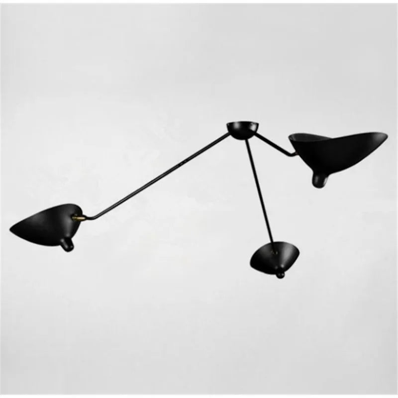 Nordic Post-Modern Swing Arm Ceiling Lamp – 3-Light Iron Ceiling Light Fixture HIP