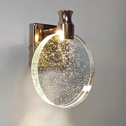 Modern Crystal LED Wall Lamp – Bedroom & Living Room Light Crystal Wall Lamp HIP Gold 16cm Cold White