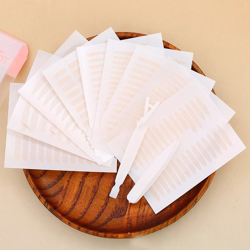 240pcs/5 Packs Gauze Mesh-Lace Double-fold Eyelid Sticker Transparent Self-adhesive Eyelid Tape Sticker HIP
