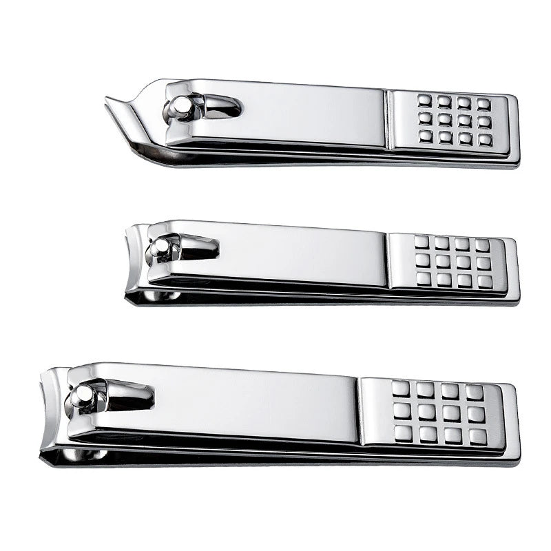 Nail Clipper Stainless Steel Cutter Nipper Trimmer Knife Manicure Pedicure Tools Professional Finger Toe 2 Style Clippers Set HIP 08Set Lattice 3Pcs