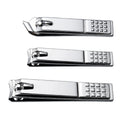 Nail Clipper Stainless Steel Cutter Nipper Trimmer Knife Manicure Pedicure Tools Professional Finger Toe 2 Style Clippers Set HIP 08Set Lattice 3Pcs