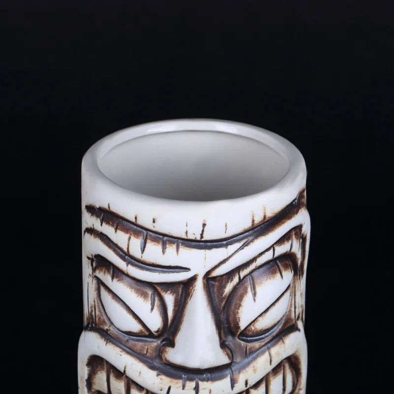 600ml Ceramic Tiki Mug – Bone China Cocktail & Beer Cup Ceramic Tiki Mug HIP