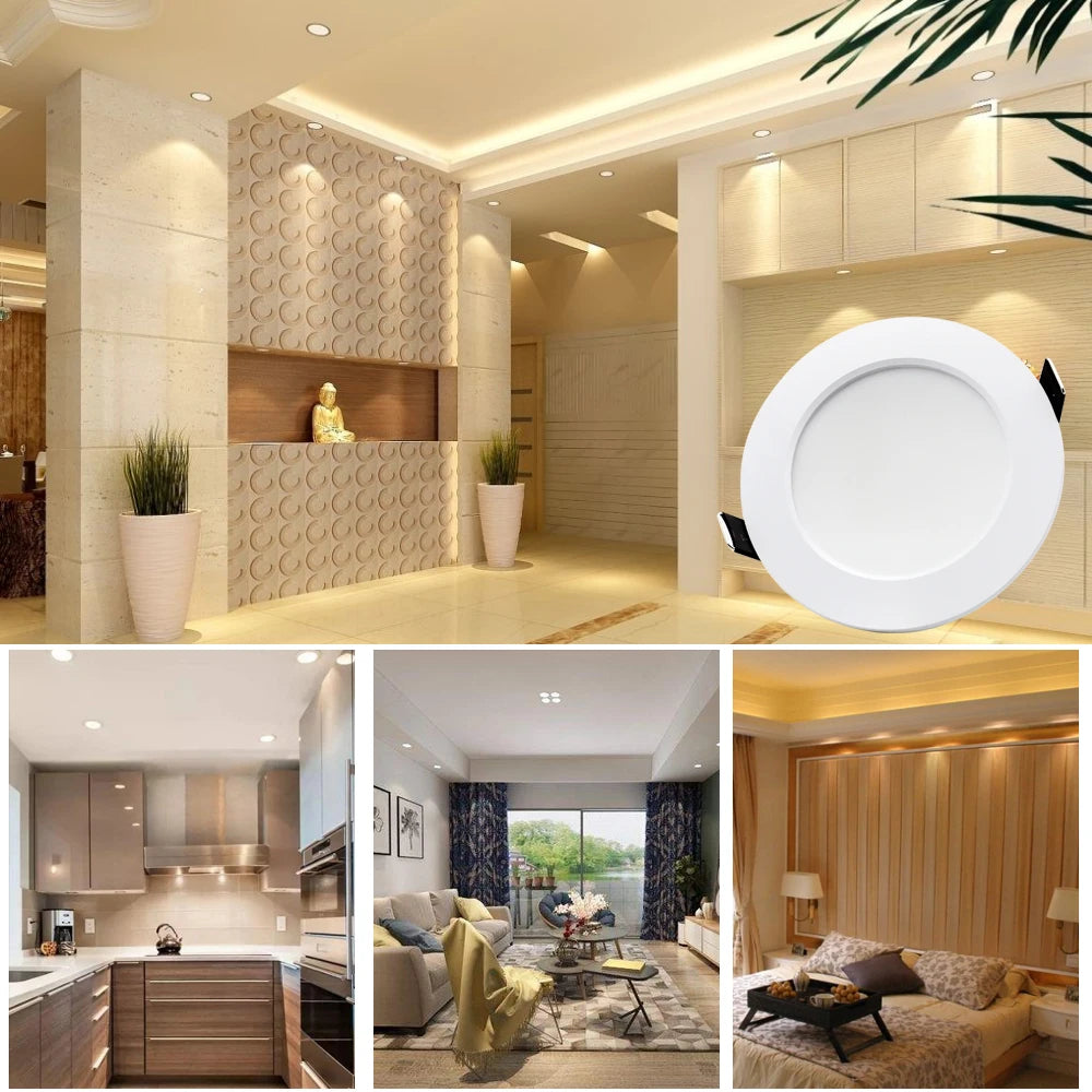 10-Pack LED Recessed Downlights 220V 7W–18W Round Spot Lamps LED Recessed Downlight HIP