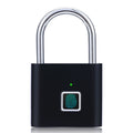 USB Rechargeable Fingerprint Padlock – Smart Security Lock Fingerprint Padlock HIP Black