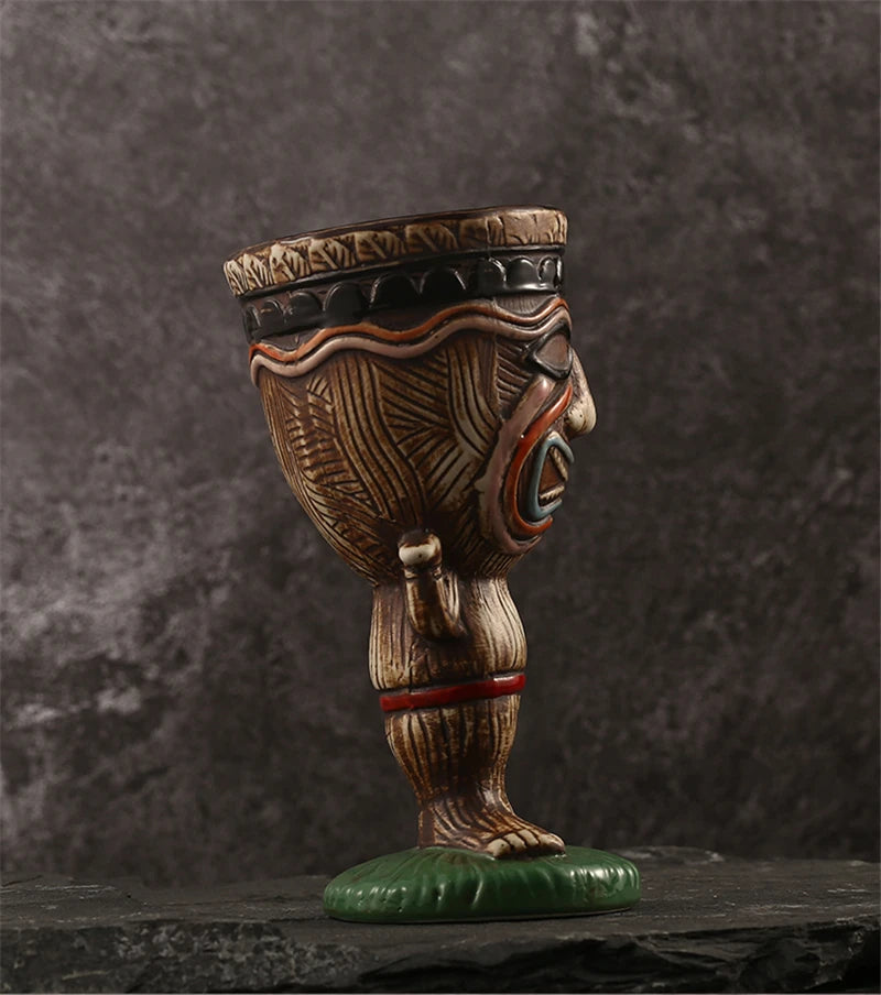 260ml Ceramic Tiki Mug – Porcelain Beer & Cocktail Cup Ceramic Tiki Mug HIP