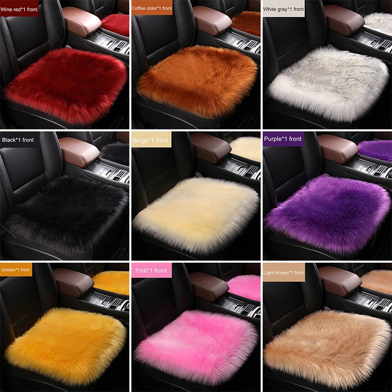 Faux Wool Car Seat Cushion – Universal Winter Cover | O SHI CAR Car Seat Cover HIP