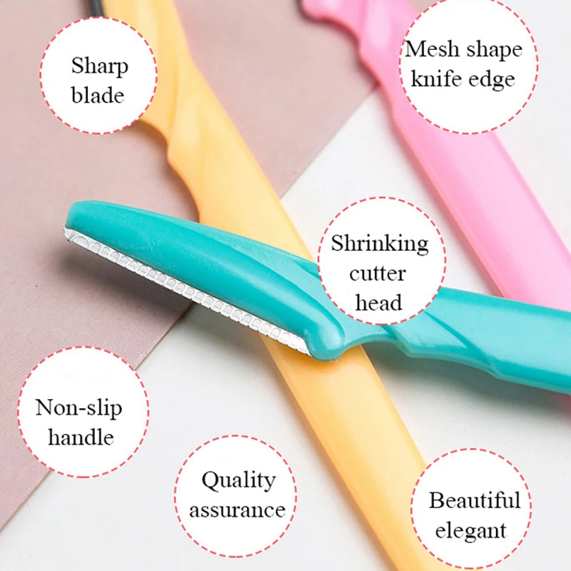 3/6/9PCS Eyebrow Trimmer Hair Remover Facial Razor Blades Shaver Sharp Portable Set Makeup Tool Kit HIP
