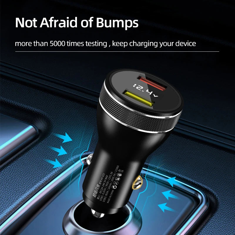 65W Warp Car Charger for OnePlus 9R 9 Pro 8T – Dual Port Car Charger HIP