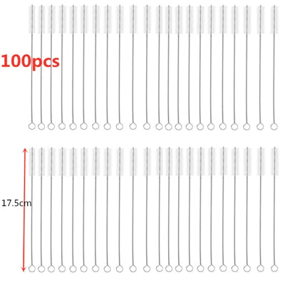 100-Pack 20cm Straw Cleaning Brushes for Glass & Metal Straws Straw Cleaning Brushes HIP 100pcs 17.5cm