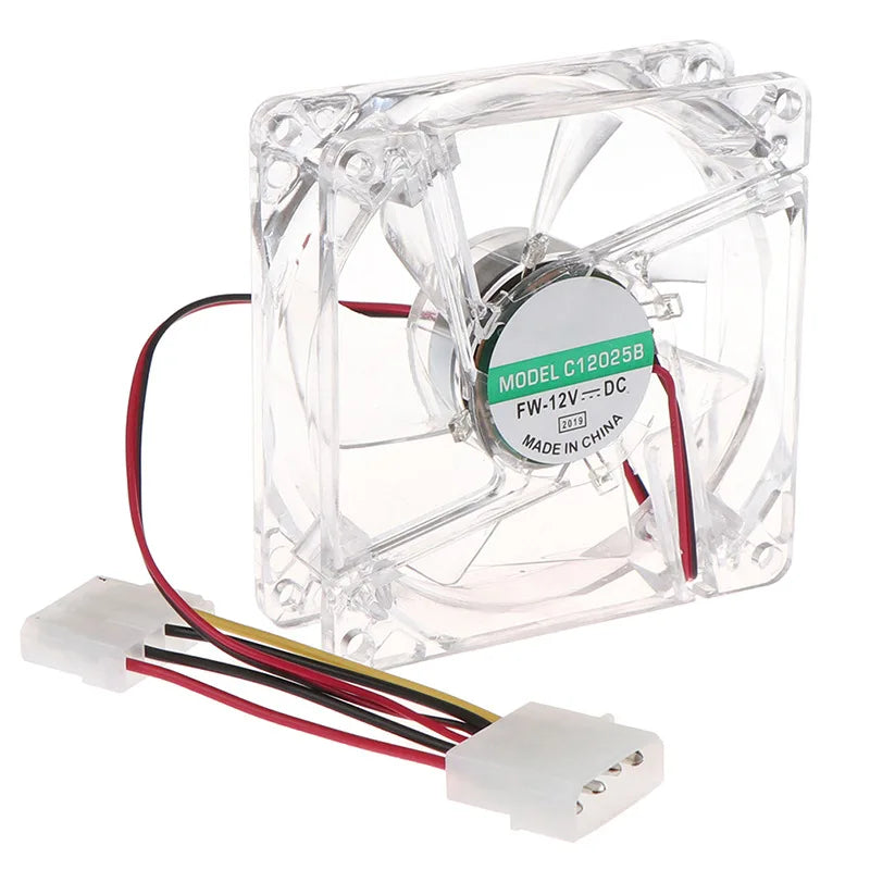 80mm LED PC Case Fan – 12V Molex 4-Pin | OULLX 8025 PC Case Fan HIP