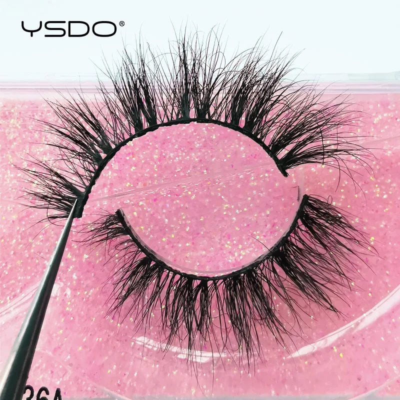YSDO 1 Pair Cross Mink Eyelashes Soft Real 3D Lashes Maquiagem False Eyelashes Dramatic Wispy Lashes Makeup Cilios Faux Cils HIP