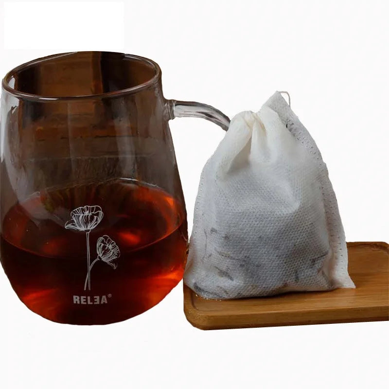 100-Pack Drawstring Tea Filter Bags – 3 Sizes, Loose Leaf Tea Tea Filter Bags HIP