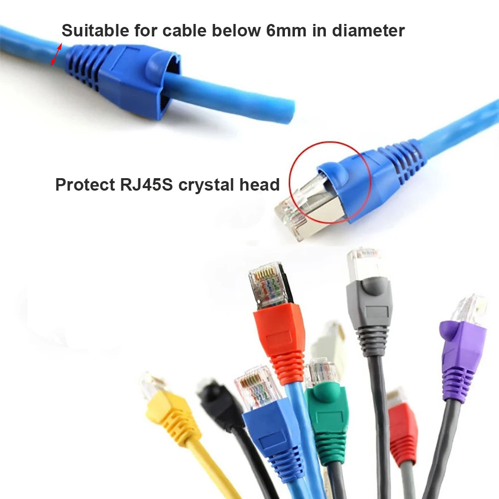 RJ45 CAT6 CAT5e Protective Caps Multicolour – 50/100pcs Network Cable Caps HIP